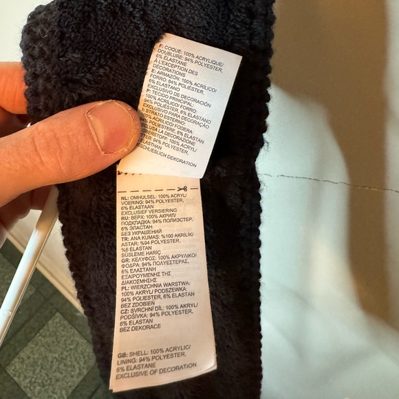 The North Face Cable Minna Fleece Lined Acrylic Earband Womens One Size Black - Picture 8 of 12